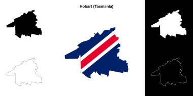 Hobart (Tazmanya) ana hat haritası seti