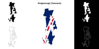 Kingborough (Tazmanya) ana hat haritası seti