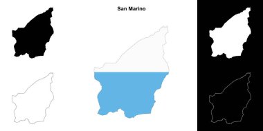 San Marino boş ana hat haritası seti