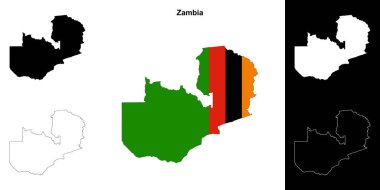 Zambiya boş çizgi haritası ayarlandı