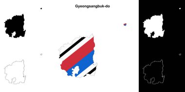 Gyeongsangbuk-do eyalet ana hatları haritası ayarlandı