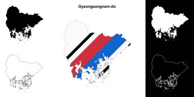 Gyeongsangnam-do eyalet ana hatları haritası ayarlandı