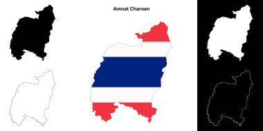 Amnat Charoen il ana hat haritası seti