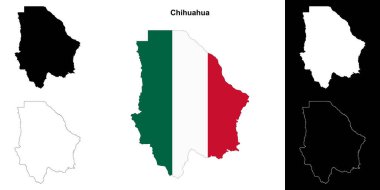 Chihuahua eyalet haritası seti