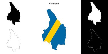 Varmland ilçesi boş ana hat haritası seti