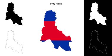 Svay Rieng eyalet ana hat haritası seti