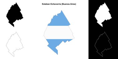 Esteban Echeverria Departmanı (Buenos Aires) ana hat haritası seti