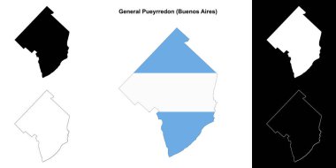 Genel Pueyrredon Departmanı (Buenos Aires) ana hat haritası seti