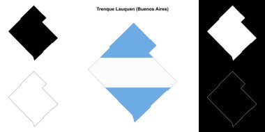Trenque Lauquen Departmanı (Buenos Aires) ana hat haritası seti