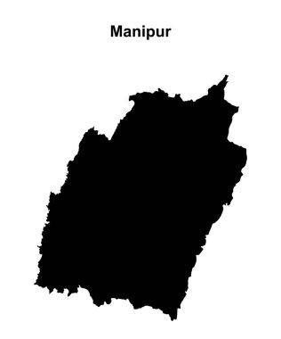 Manipur durumu boş dış hat haritası
