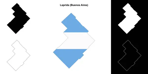 stock vector Laprida department (Buenos Aires) outline map set