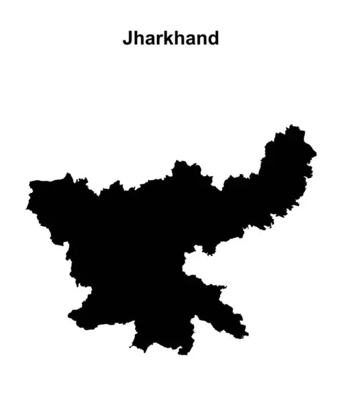 stock vector Jharkhand state blank outline map