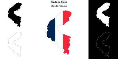 Hauts-de-Seine departmanı ana hat haritası seti