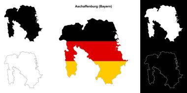 Aschaffenburg (Bayern) boş ana hat haritası seti