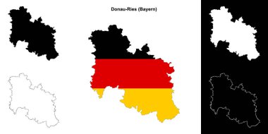 Donau-Ries (Bayern) boş ana hat haritası seti