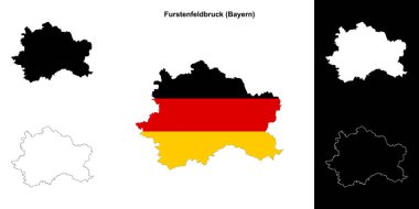 Furstenfeldbruck (Bayern) boş çizgi haritası seti