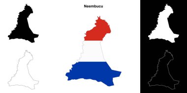 Neembucu departmanı ana hat haritası seti