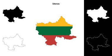 Utenos ilçesi ana hat haritası seti