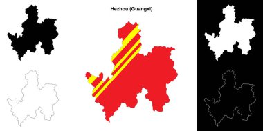 Hezhou boş ana hat haritası seti