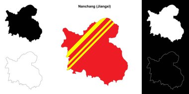 Nanchang boş çizgi haritası ayarlandı