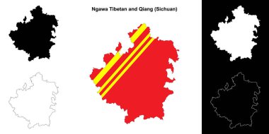 Ngawa Tibetli ve Qiang 'ın ana hatları boş.