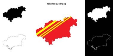 Qinzhou boş ana hat haritası seti