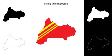 Urumqi boş ana hat haritası seti