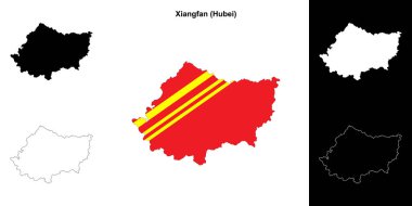 Xiangfan boş ana hat haritası seti