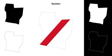 Basildon boş ana hat haritası seti