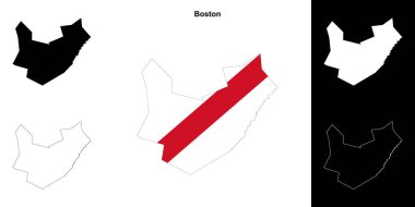Boston boş dış hat haritası seti