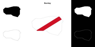 Burnley boş çizgi haritası seti