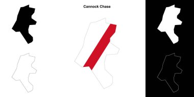 Cannock Chase boş ana hat haritası seti