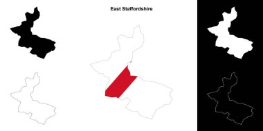 Doğu Staffordshire boş ana hat haritası seti