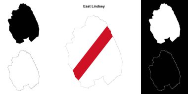 Doğu Lindsey boş ana hat haritası seti