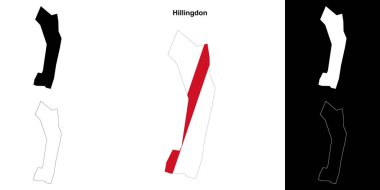 Hillingdon boş dış hat haritası seti