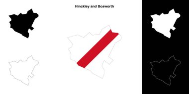 Hinckley ve Bosworth boş ana hat haritası seti