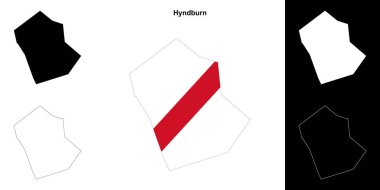 Hyndburn boş dış hat haritası seti