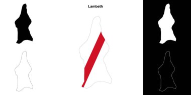 Lambeth boş çizgi haritası seti