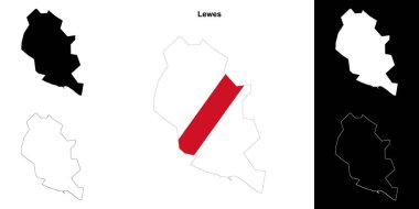Lewes boş çizgi haritası seti