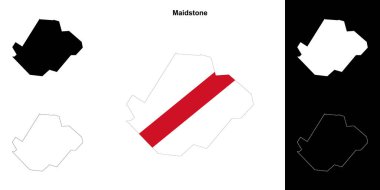Maidstone boş çizgi haritası ayarlandı