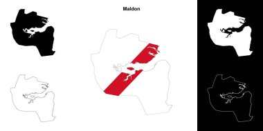 Maldon boş çizgi haritası seti