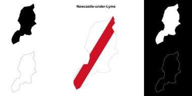 Newcastle-under-Lyme boş ana hat haritası seti