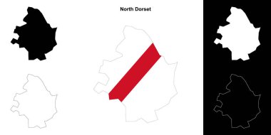 Kuzey Dorset boş dış hat haritası ayarlandı
