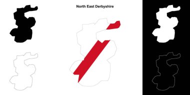 Kuzey Doğu Derbyshire boş ana hat haritası ayarlandı