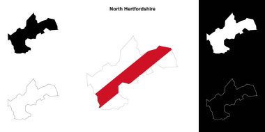 Kuzey Hertfordshire boş ana hat haritası seti