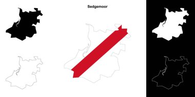 Sedgemoor boş dış hat haritası seti