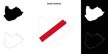 Güney Hollanda boş dış hat haritası seti