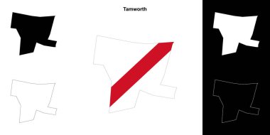 Tamworth boş çizgi haritası seti