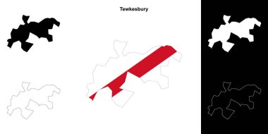 Tewkesbury boş ana hat haritası seti