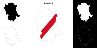 Uttlesford boş dış hat haritası seti